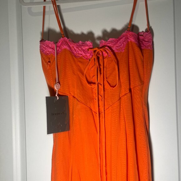 House of CB Flame Orange Maxi Dress NWT - Picture 12 of 14
